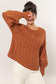 HYFVE Cable-Knit Round Neck Raglan Sleeve Sweater