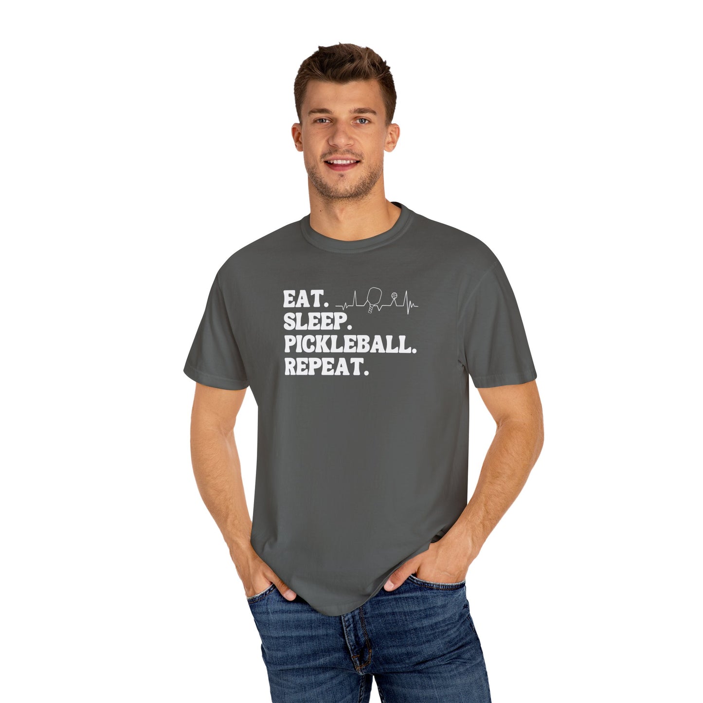 Retro Eat Sleep Pickleball Repeat Custom Design T-shirt