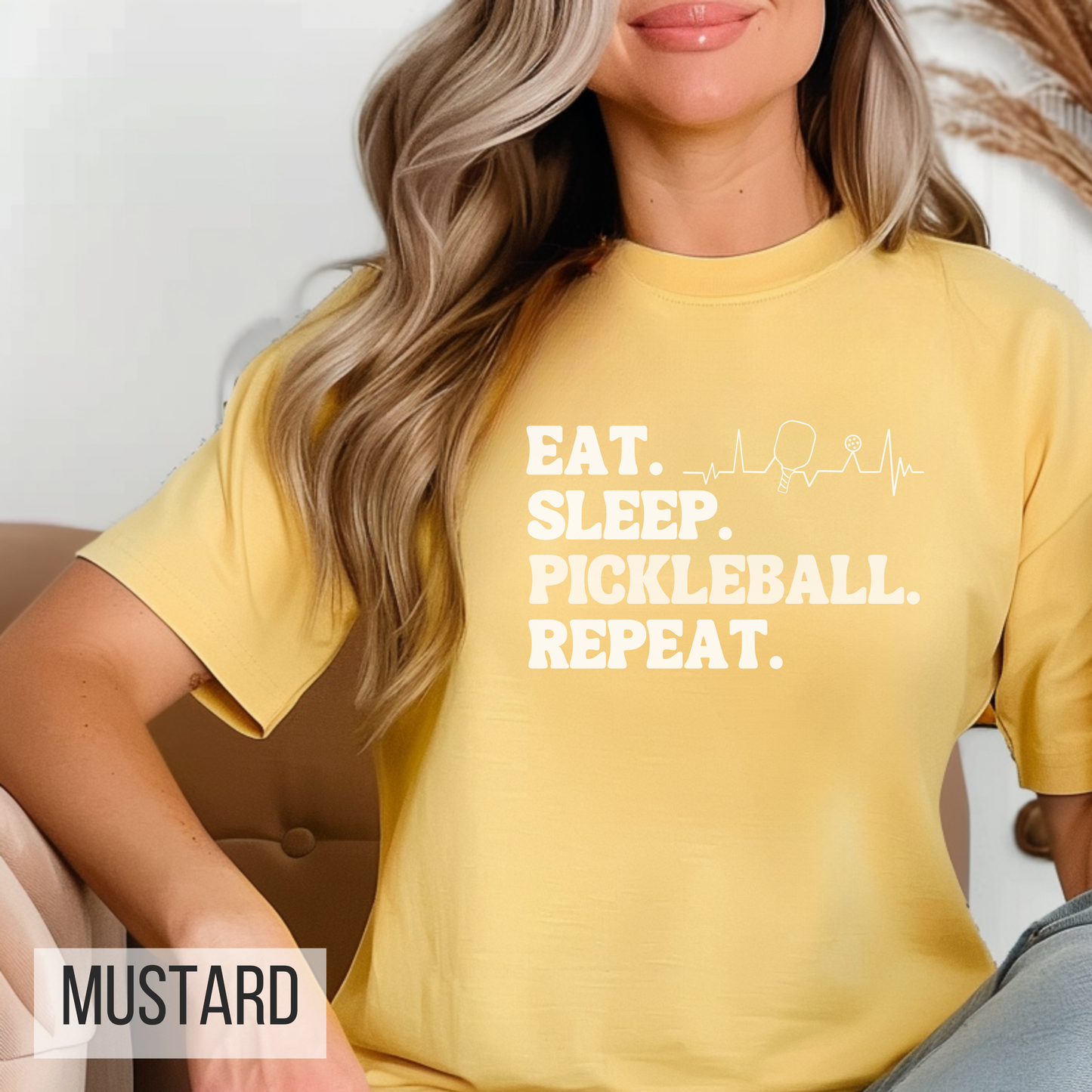 Retro Eat Sleep Pickleball Repeat Custom Design T-shirt